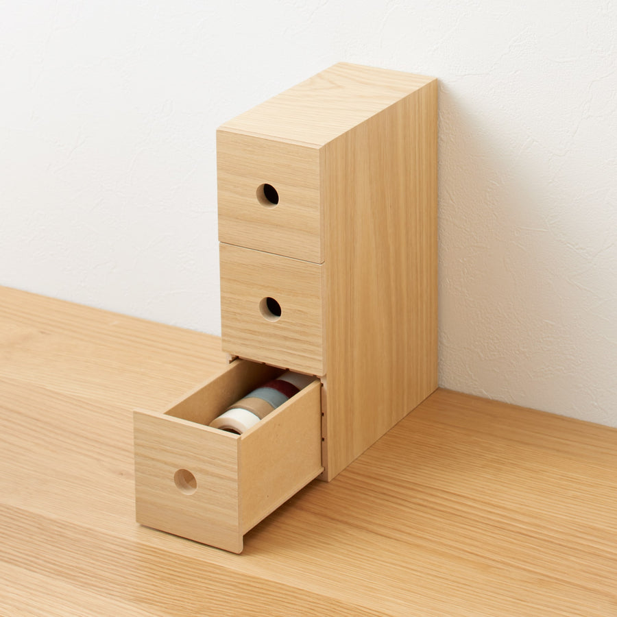 3-tier wooden accessory storage