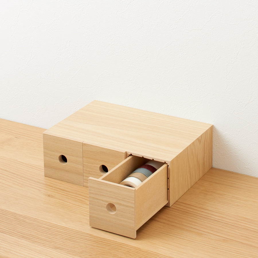 3-tier wooden accessory storage