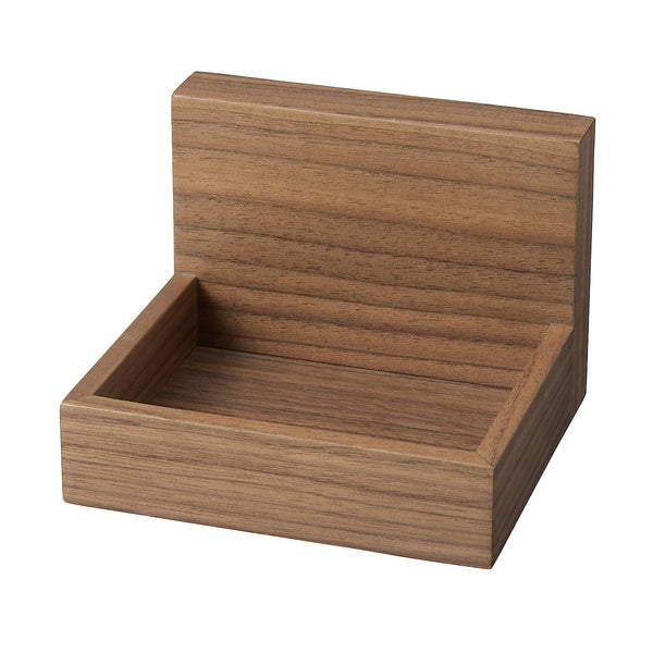 Wall-mounted furniture tray, walnut, 11cm wide