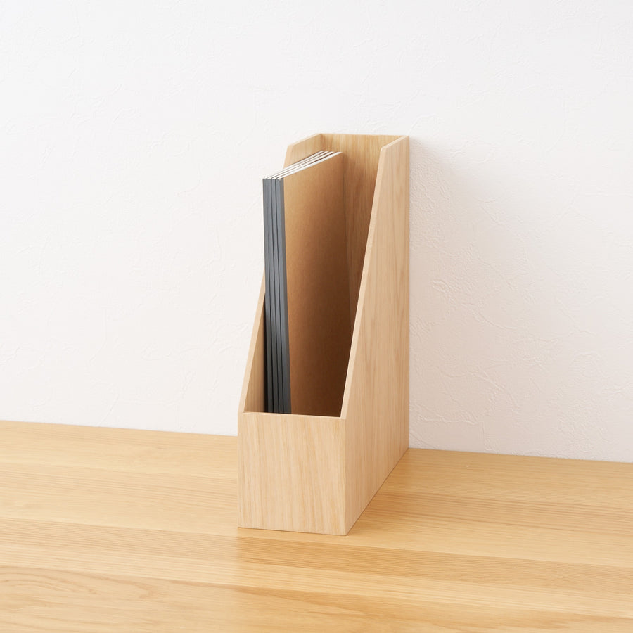 Wooden stand file box for A4