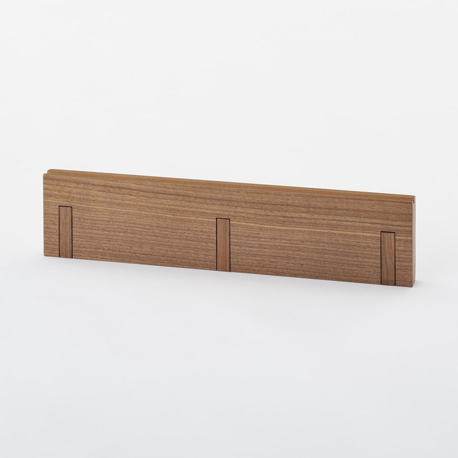 Wall-mounted furniture triple hanger in walnut