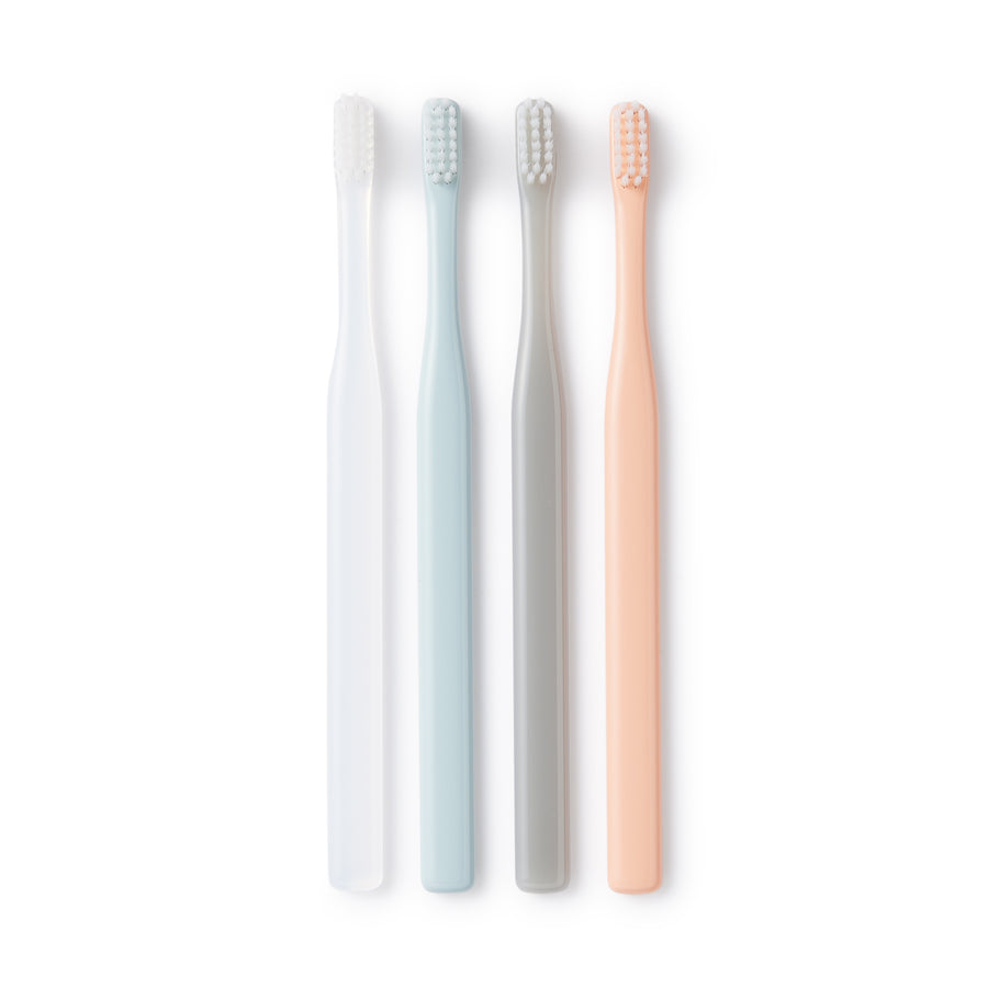 Polypropylene toothbrush, ultra-fine bristles, set of 4 colors