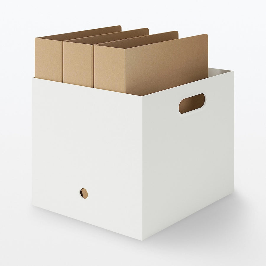 Polypropylene File Box Standard A4 White Gray