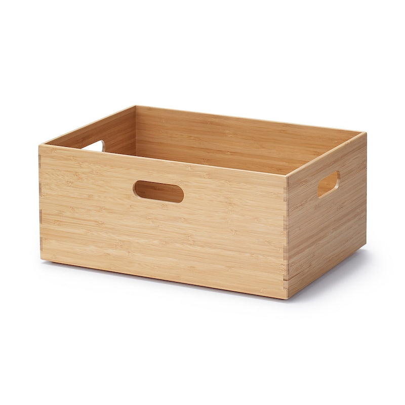 Stackable bamboo rectangular box, medium