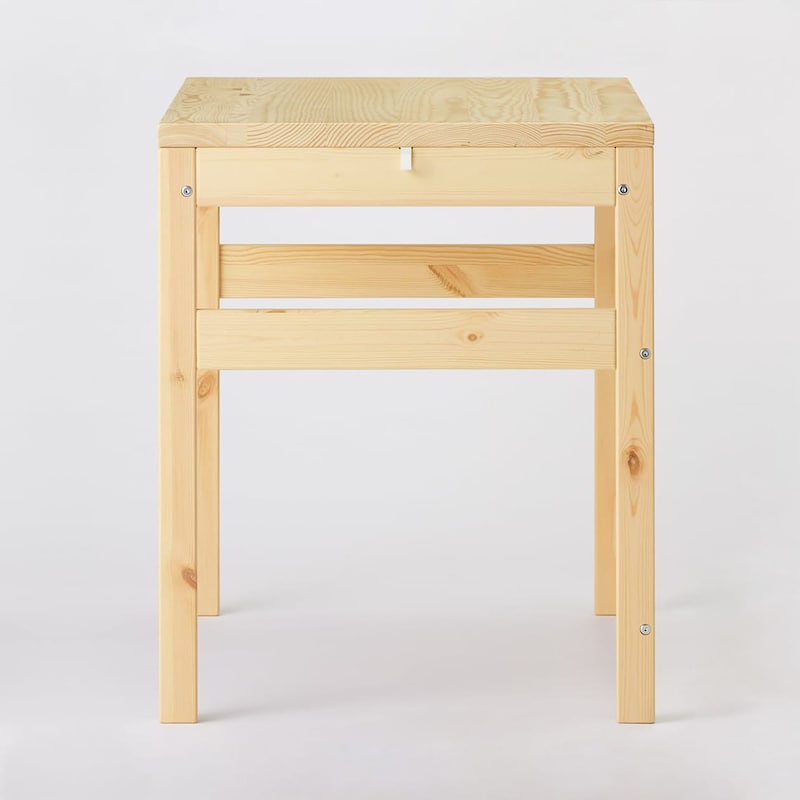 Pine wood desk, width 86cm