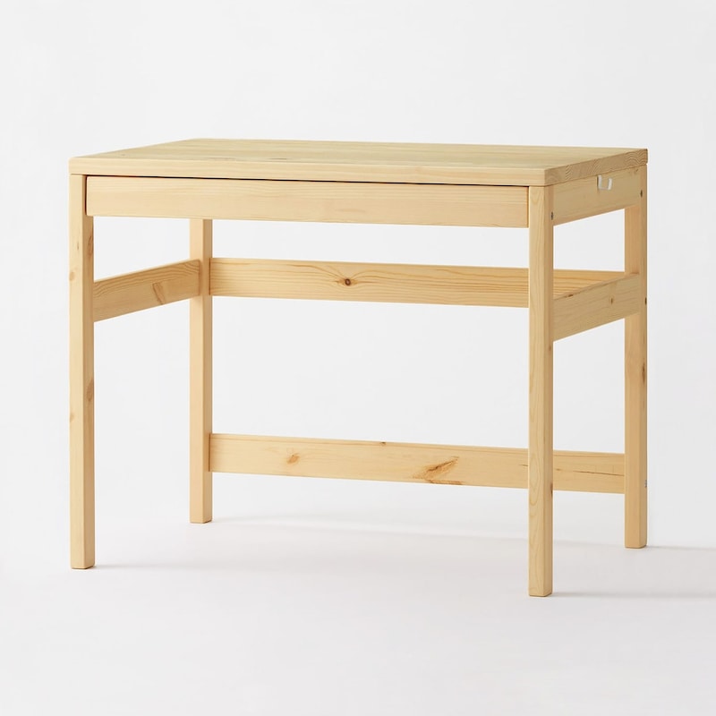 Pine wood desk, width 86cm