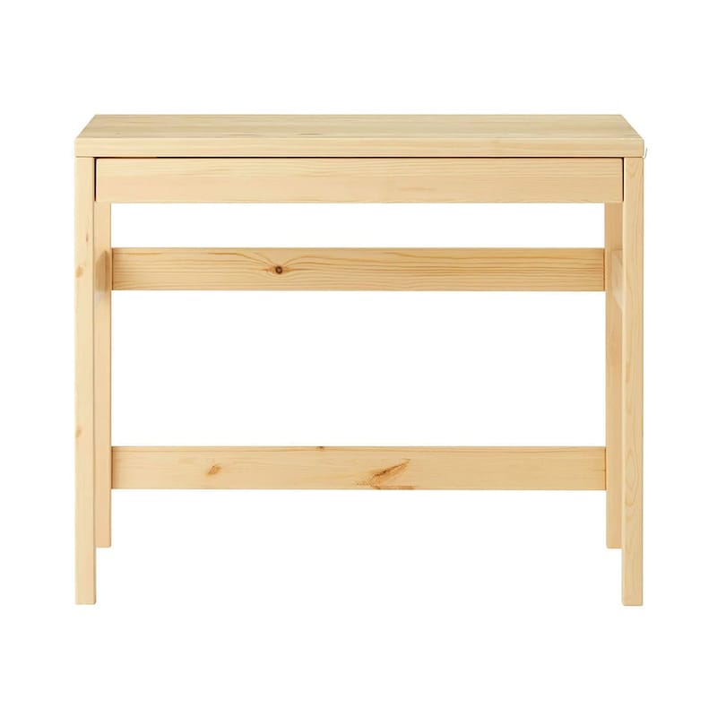 Pine wood desk, width 86cm