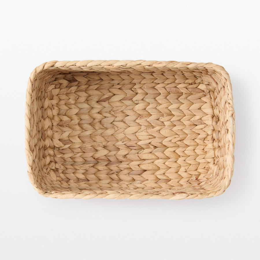 Water hyacinth rectangular basket medium