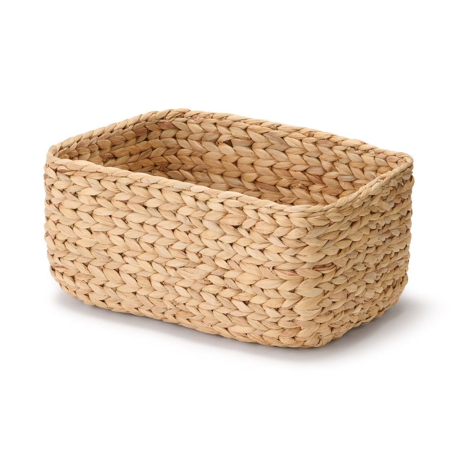 Water hyacinth rectangular basket medium