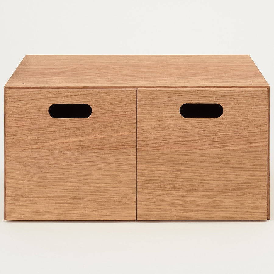 Stacking chest, half, 2 drawers, oak veneer