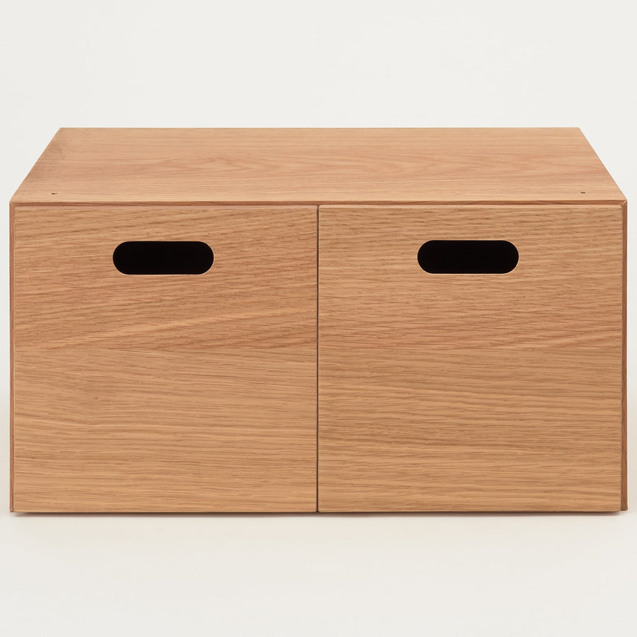 Stacking chest, half, 2 drawers, oak veneer