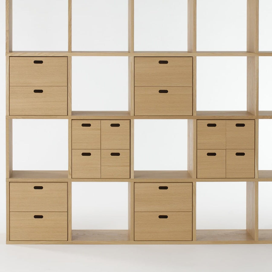 Stacking chest with 2 drawers / Oak veneer