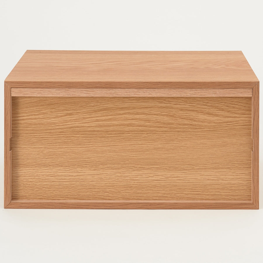 Stacking chest, half, with two drawers, oak veneer