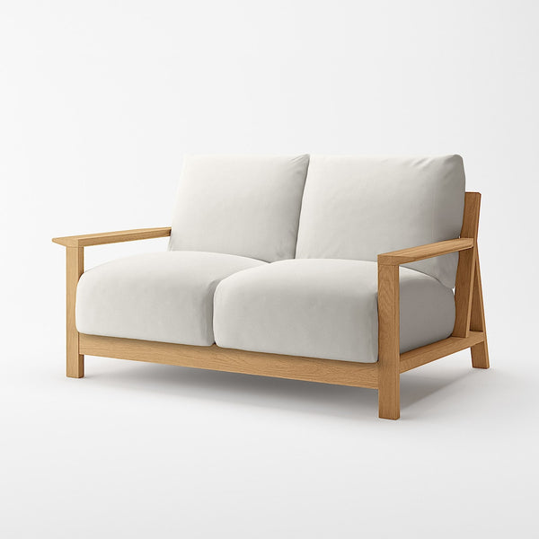 Sofa body wooden frame feather pocket coil 2 seater