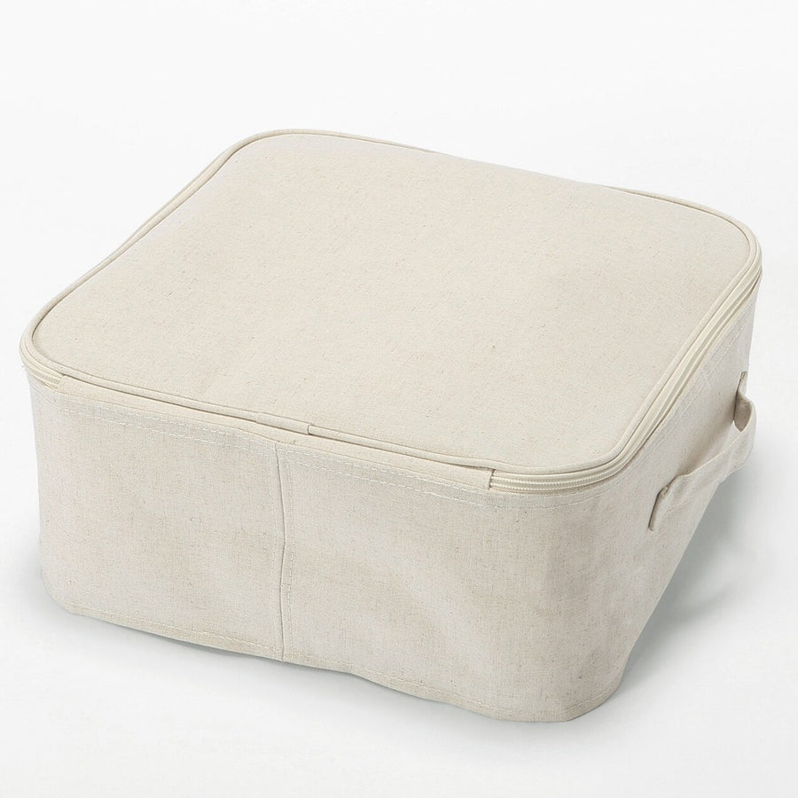 Polyester linen softbox, small, square, with lid