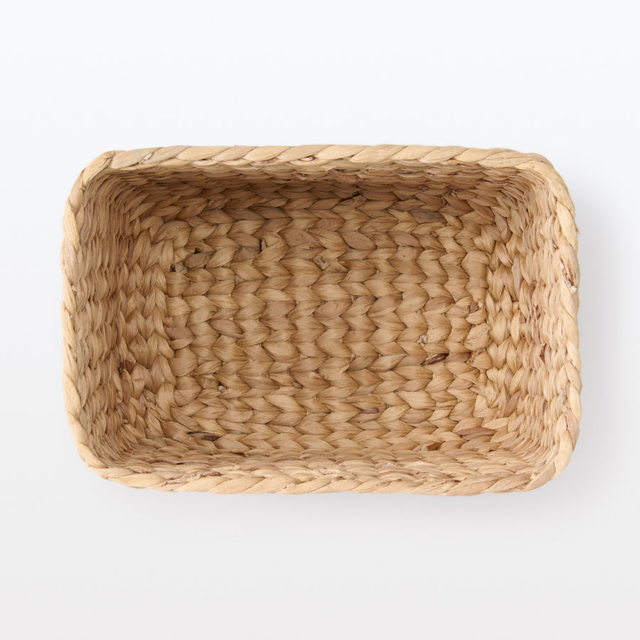 Water hyacinth rectangular basket large