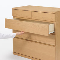 無印良品(MUJI) 木製チェスト4段 オーク材突板 - ミルム 家具
