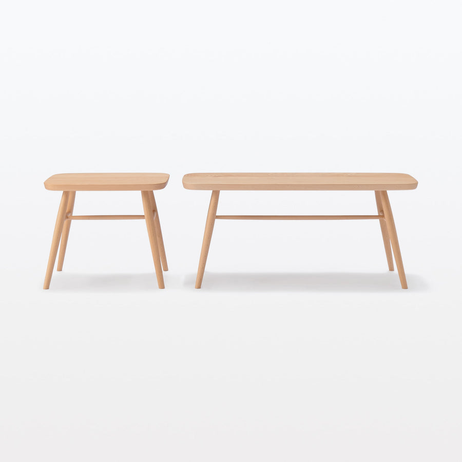 Beech wood bench with round legs