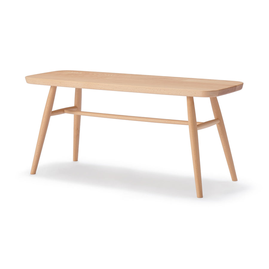 Beech wood bench with round legs