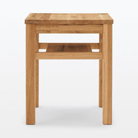 無印良品(MUJI) 木製サイドテーブルベンチ 板座 節あり オーク材 - ミルム