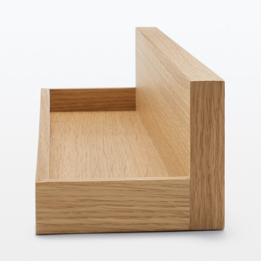 Wall-mounted furniture tray, oak veneer, width 44cm