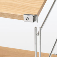 無印良品(MUJI) Stainless steel unit shelf, oak shelf set