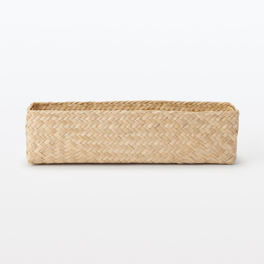 Seagrass Ajiroi Weave Organizing Basket, Rectangular, Medium, Half