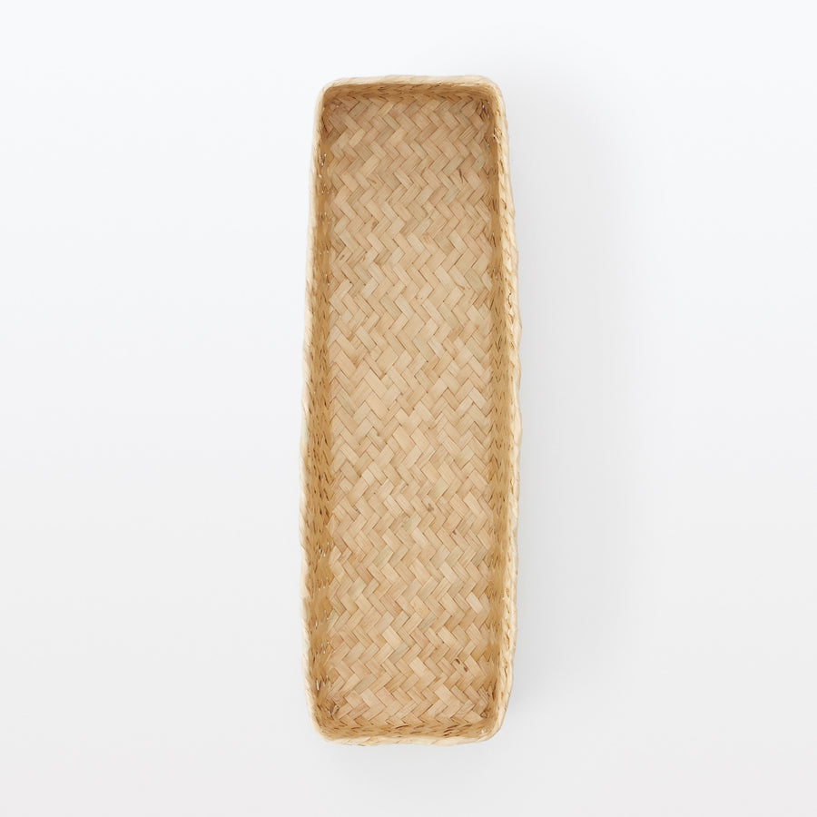 Seagrass Ajiroi Weave Organizing Basket, Rectangular, Medium, Half