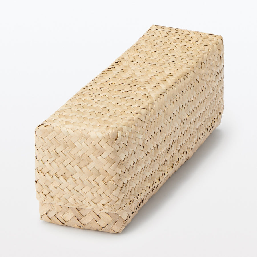 Seagrass Ajiroi Weave Organizing Basket, Rectangular, Medium, Half