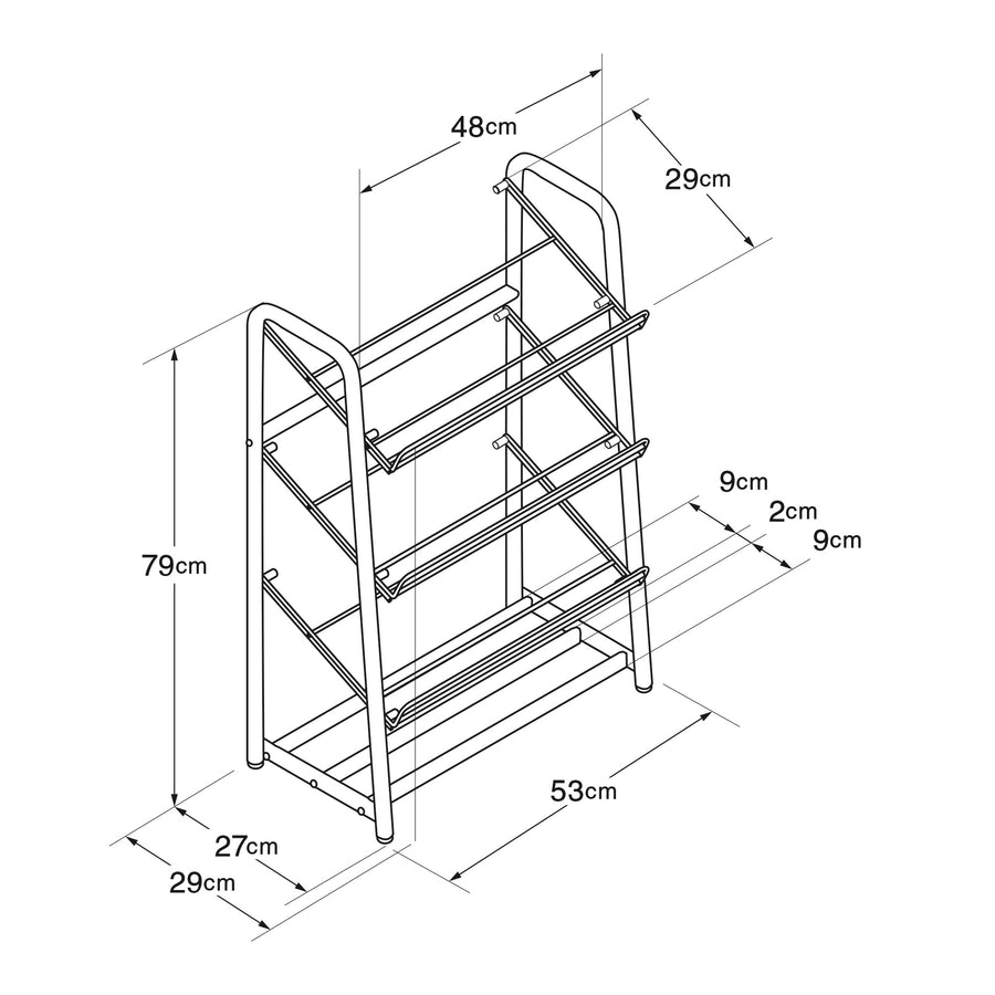 Steel Pipe Shoe Rack