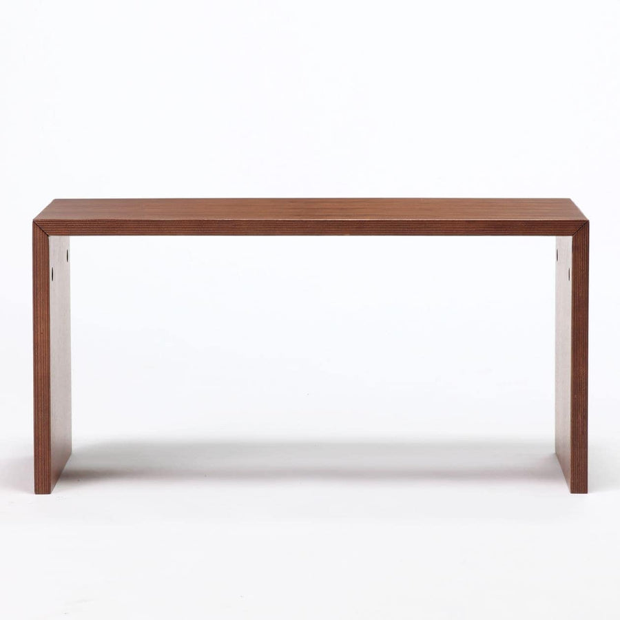 L-shaped furniture, laminated plywood, walnut wood, width 70cm