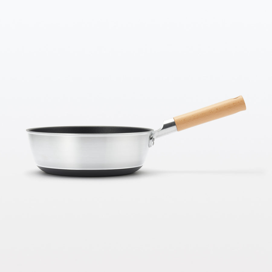 Deep non-stick frying pan that can also be used as a pot