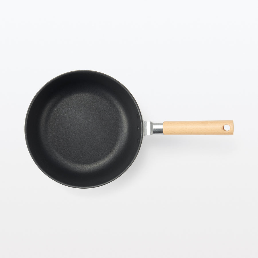 Deep non-stick frying pan that can also be used as a pot