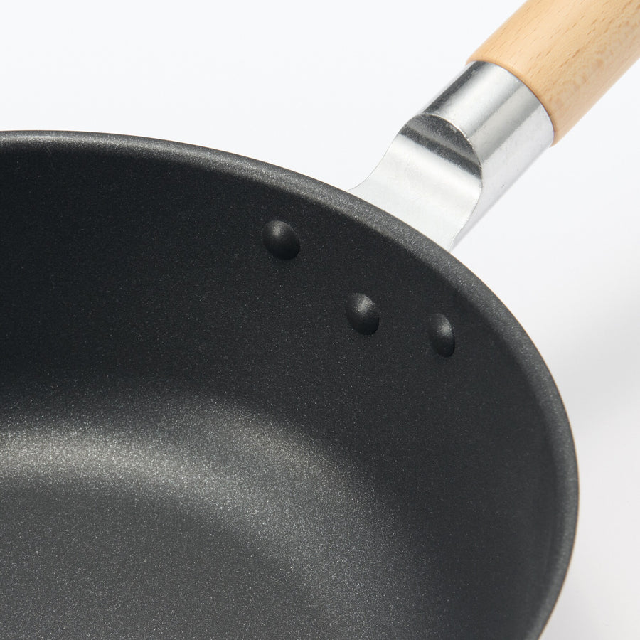 Deep non-stick frying pan that can also be used as a pot