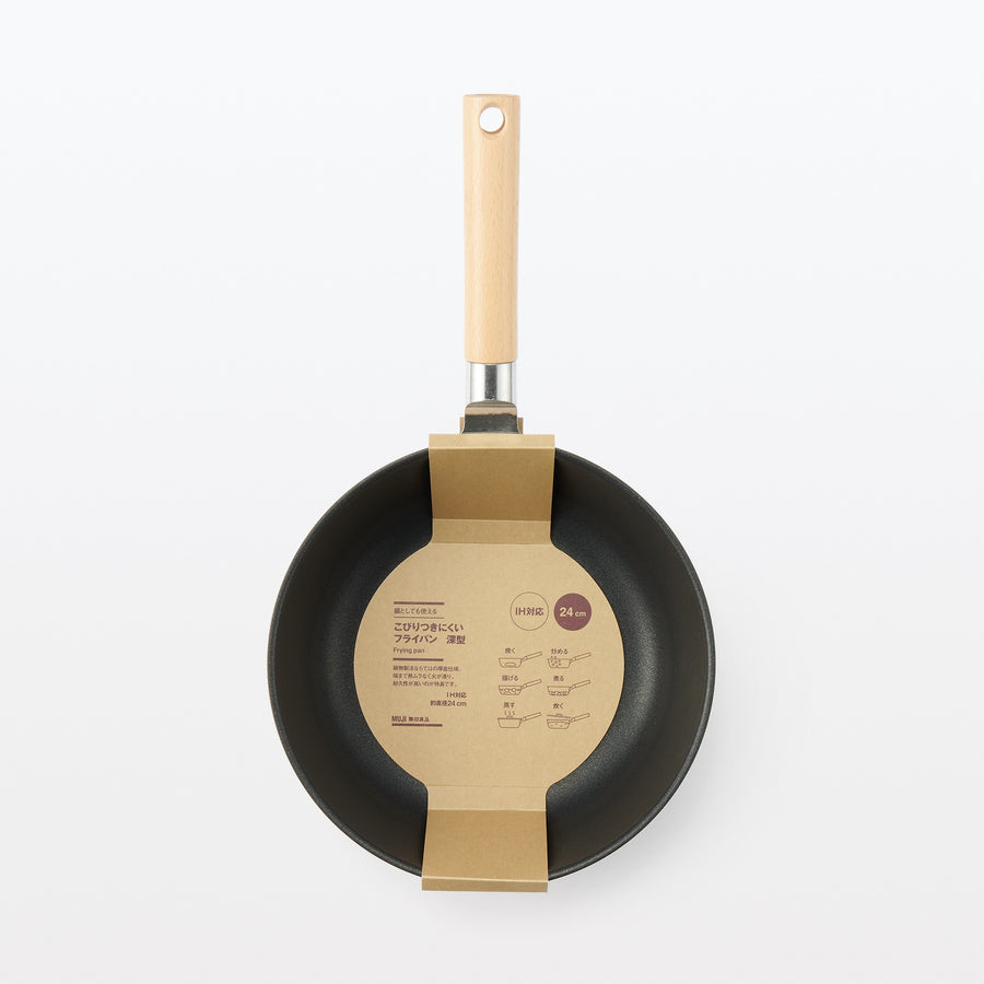 Deep non-stick frying pan that can also be used as a pot