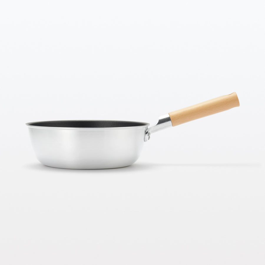 Deep non-stick frying pan that can also be used as a pot