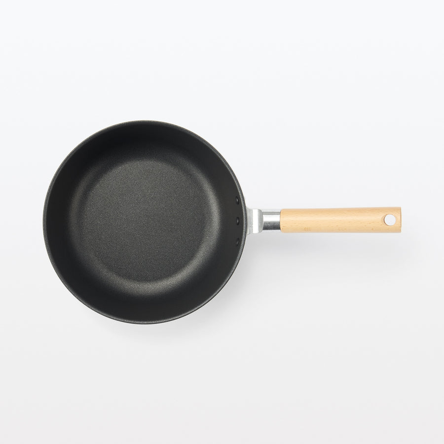 Deep non-stick frying pan that can also be used as a pot