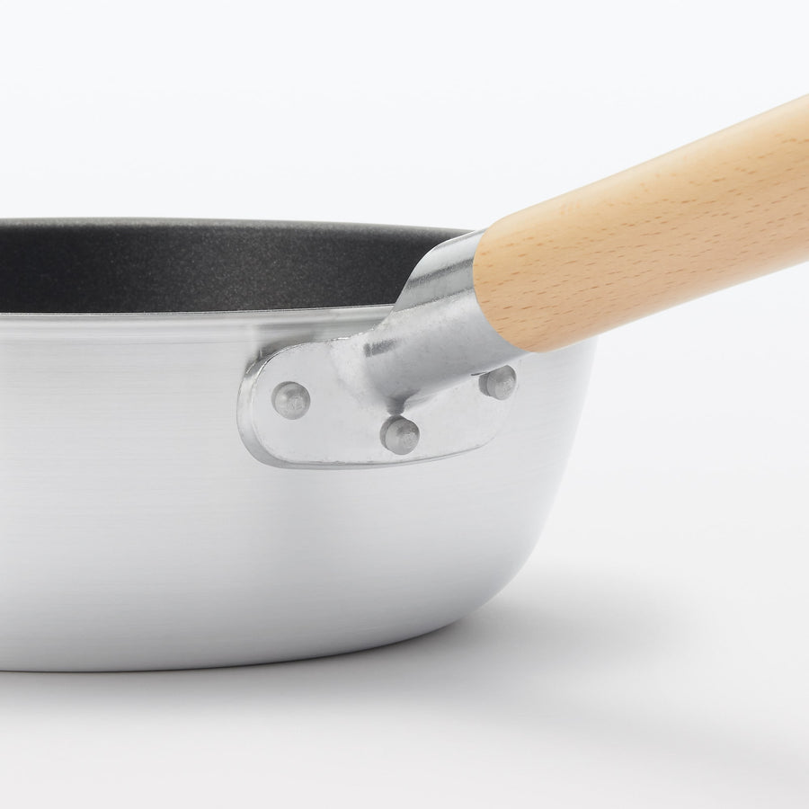 Deep non-stick frying pan that can also be used as a pot