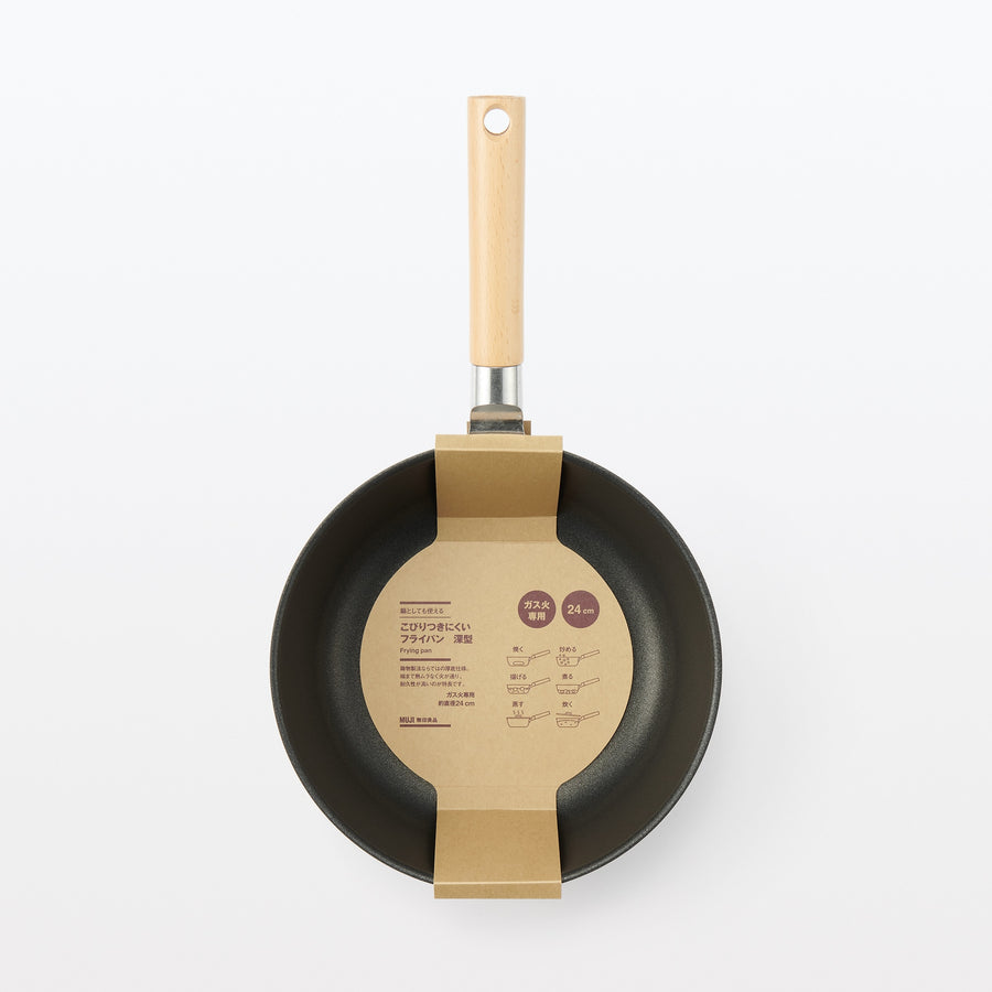 Deep non-stick frying pan that can also be used as a pot