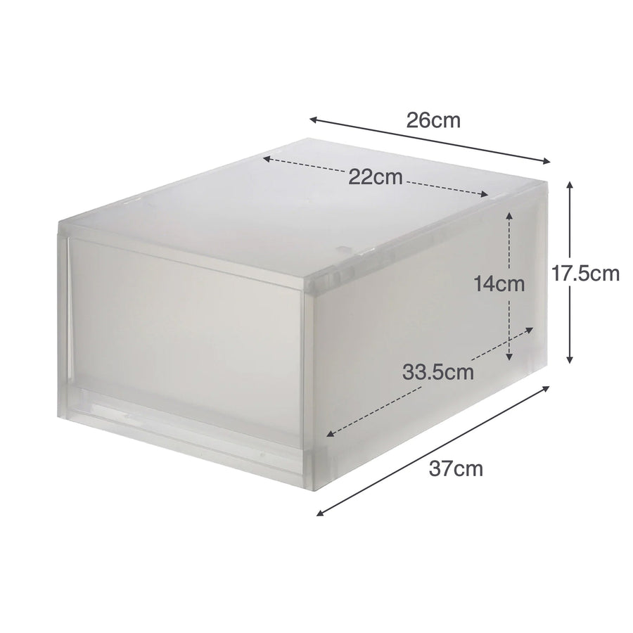 Polypropylene small item storage case, large