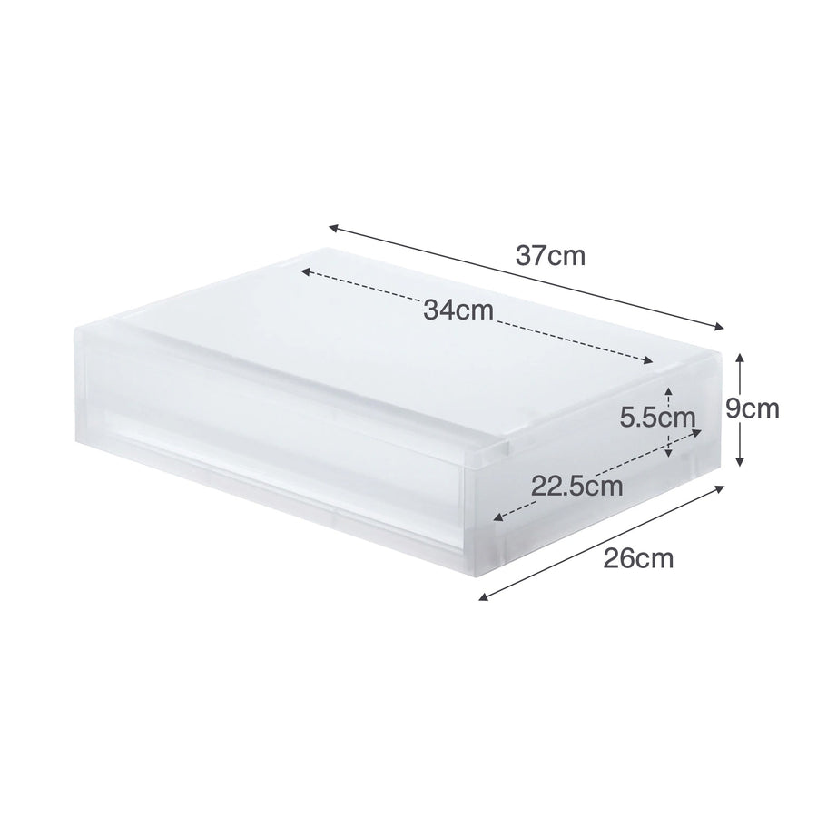 Polypropylene small item storage case, wide, small