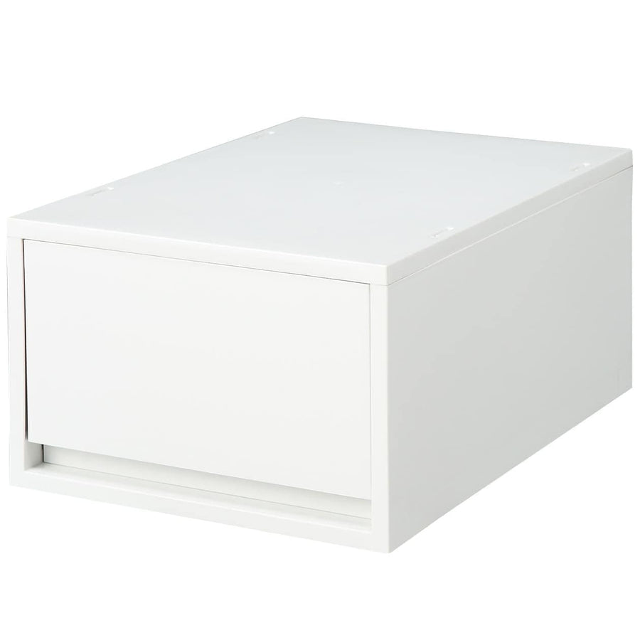 Polypropylene small item storage case, large, white gray