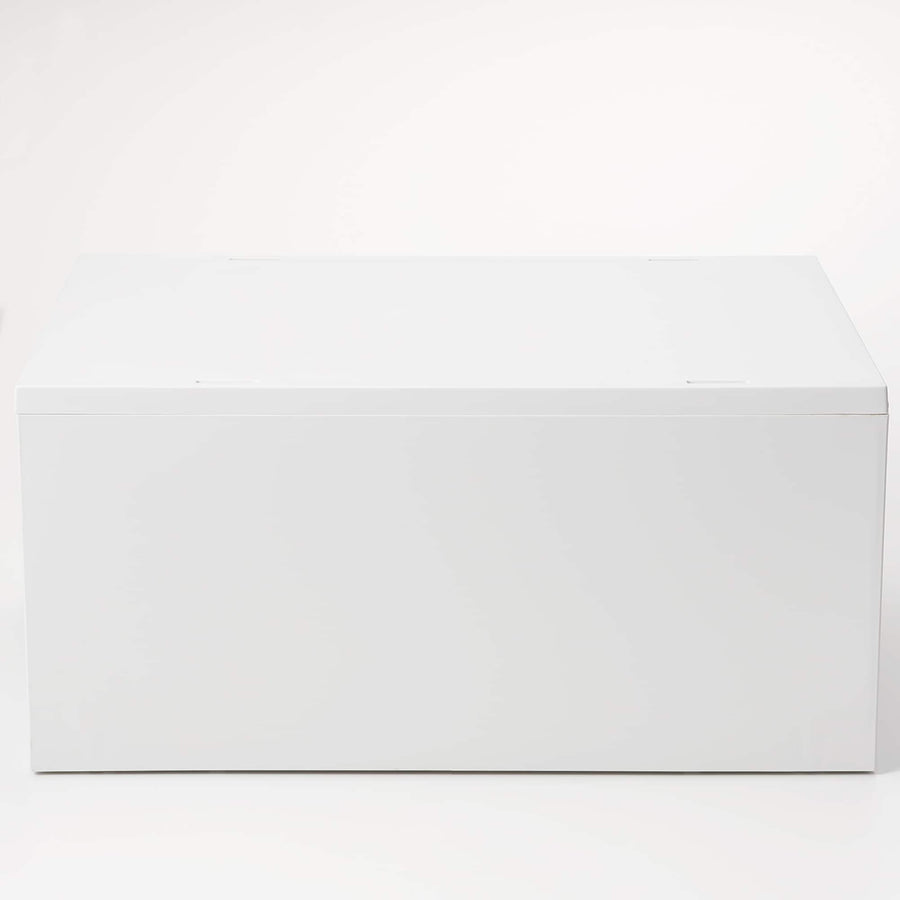 Polypropylene small item storage case, large, 2 drawers, white gray