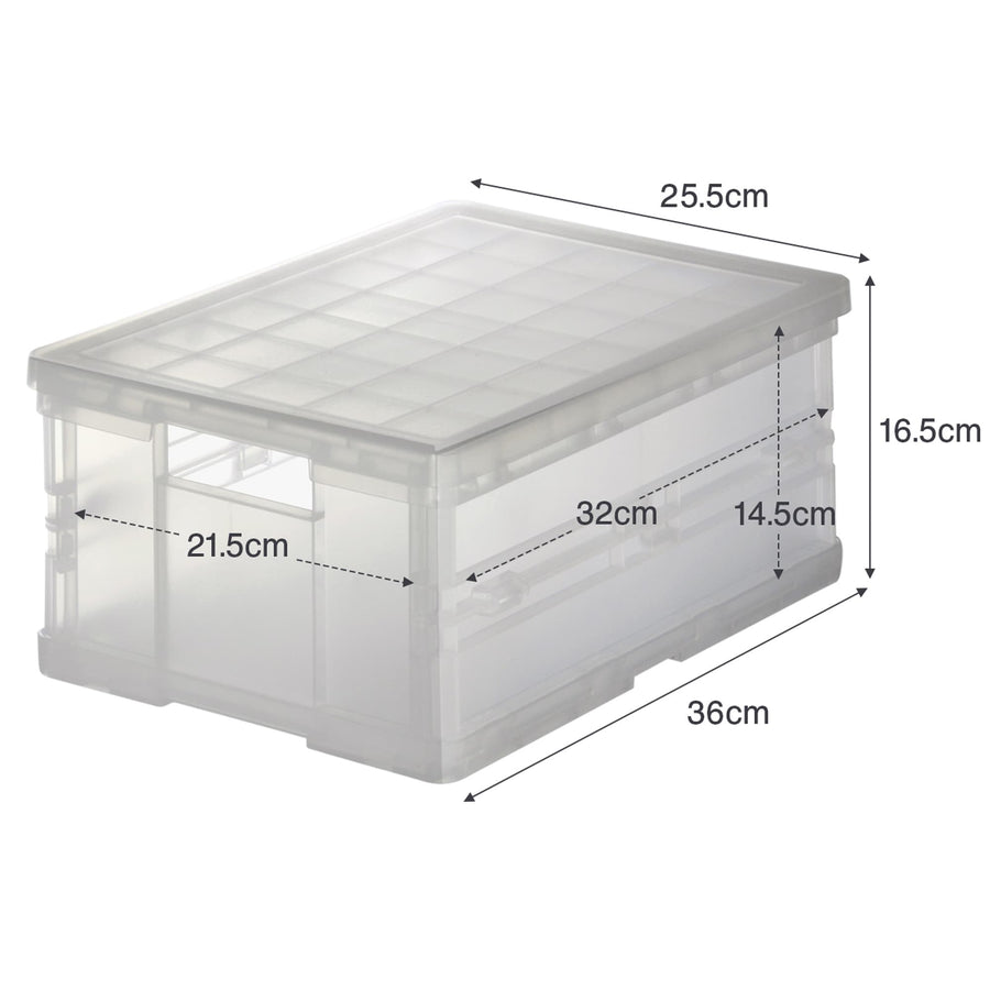 Polypropylene storage box, foldable, small