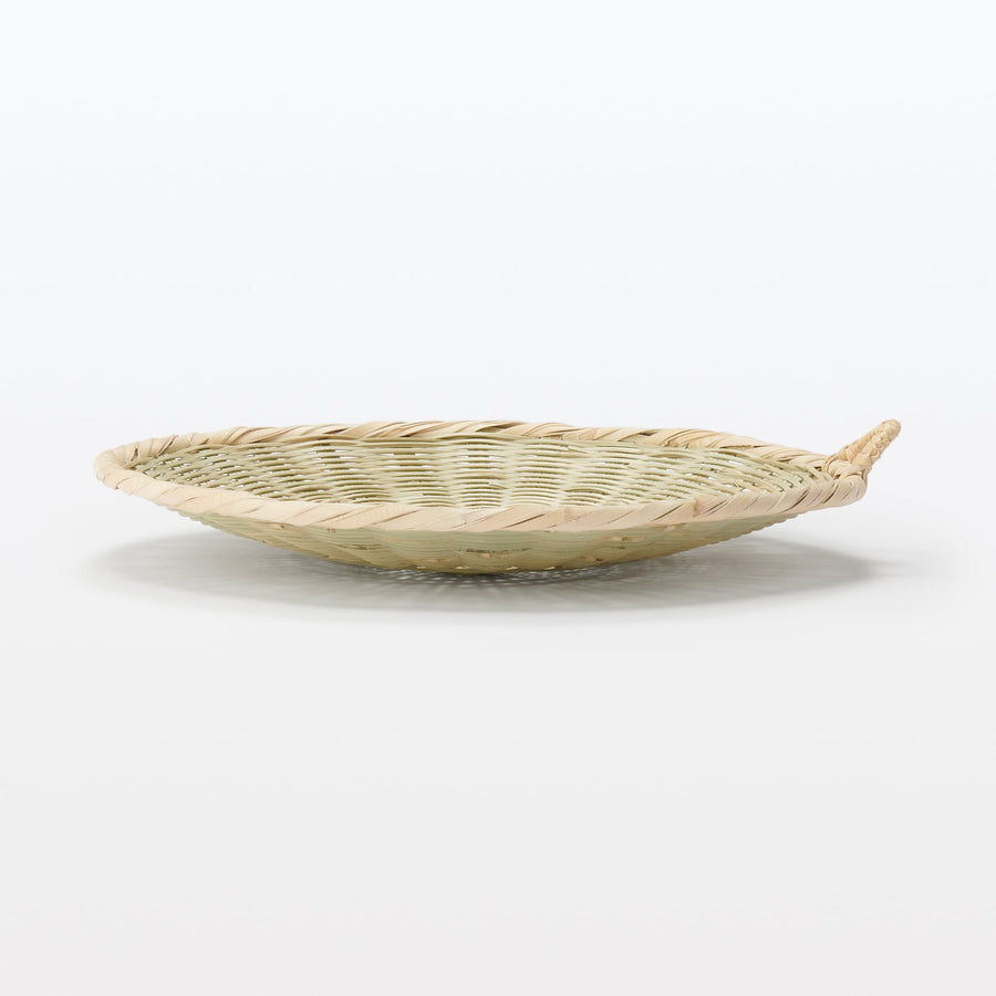 Bamboo Ajiro weave tray basket