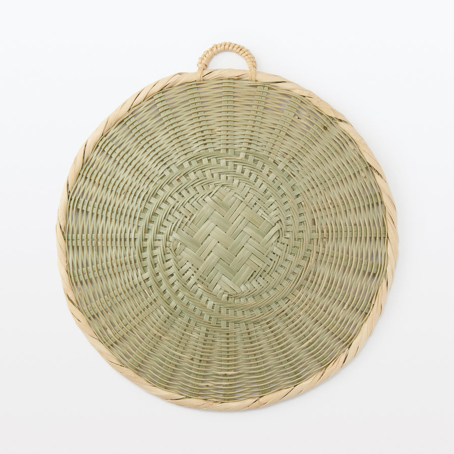 Bamboo Ajiro weave tray basket