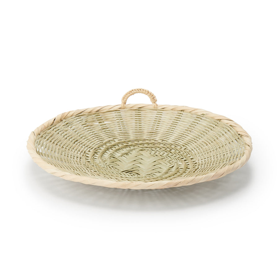 Bamboo Ajiro weave tray basket