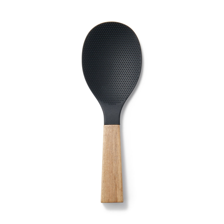 Wooden handle silicone standing rice scoop