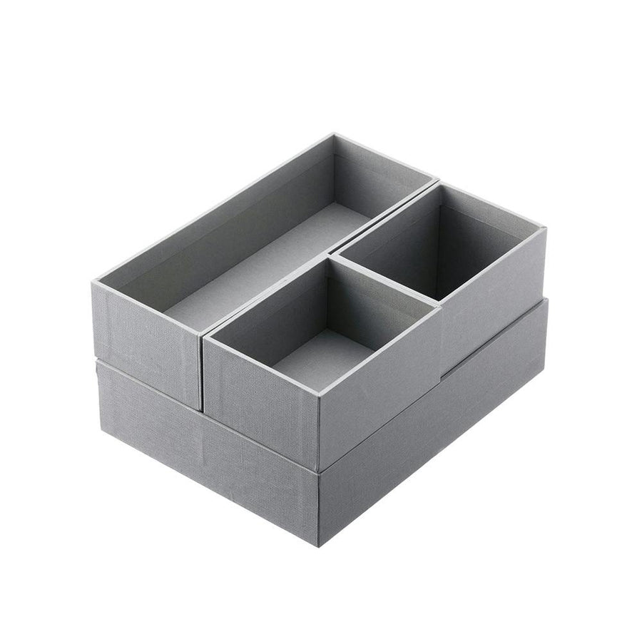 Stackable small storage box, grey