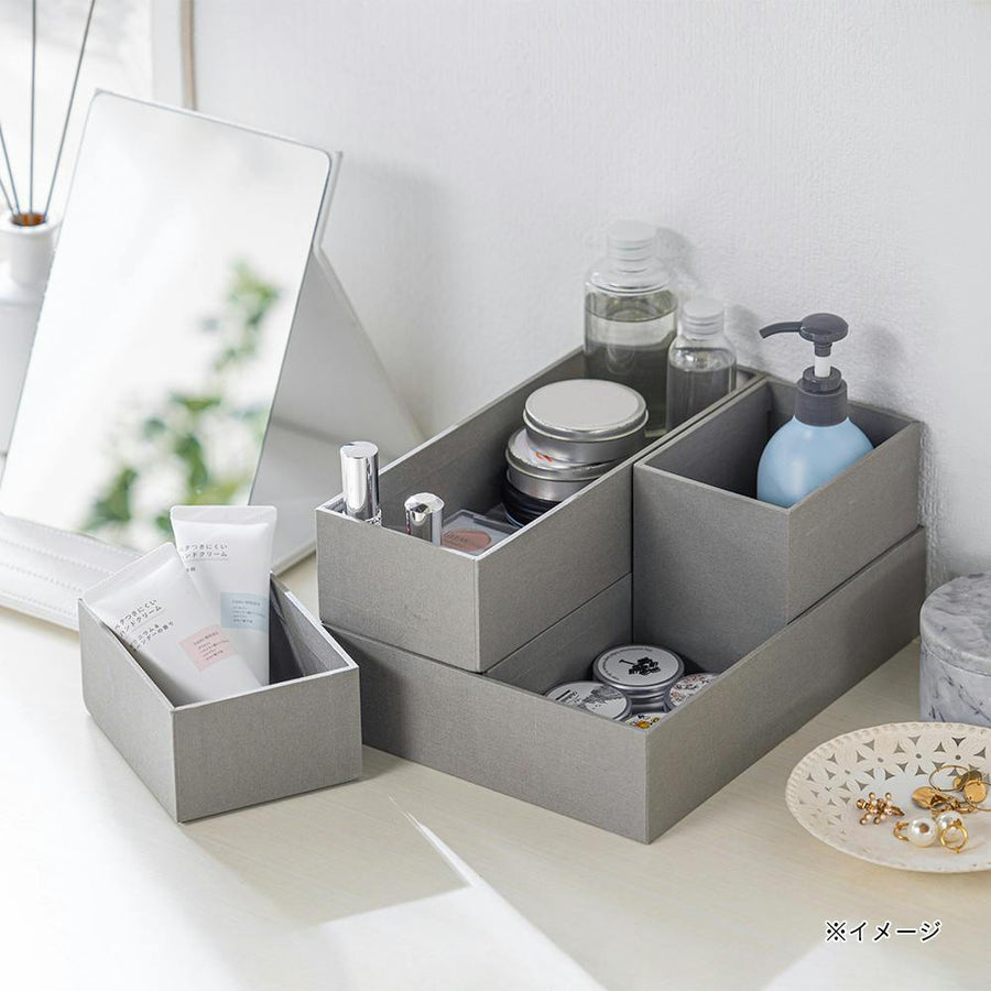 Stackable small storage box, grey